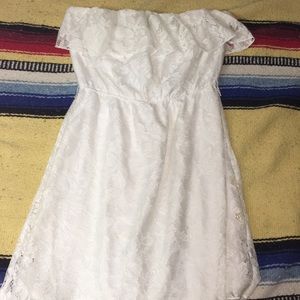 White lace strapless sundress